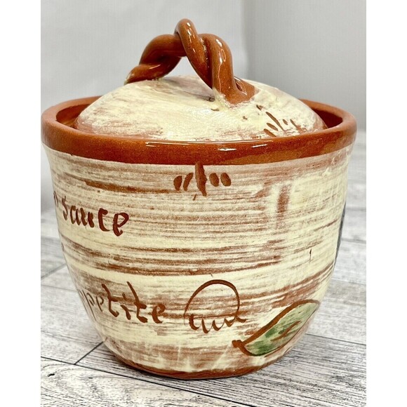 Wilder Redware CREAMER & SUGAR BOWL WITH LID Modern Farmhouse*Tiny Flaw Boho - Picture 10 of 16